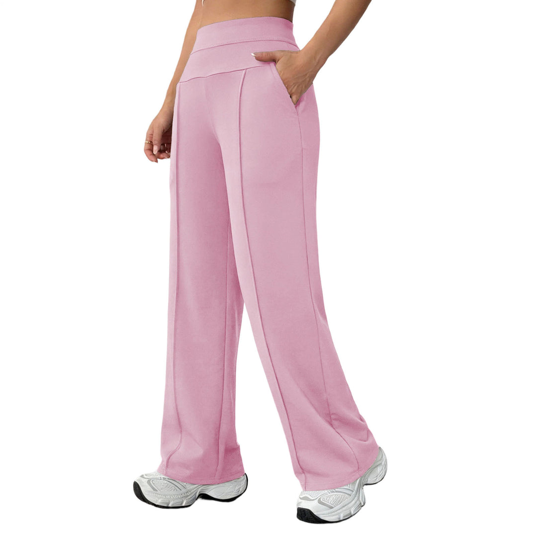 Yoga Pants Straight Leg for Women High Waist Workout Pants With Pockets Stretch Casual Sweatpants for Leisure brilliant