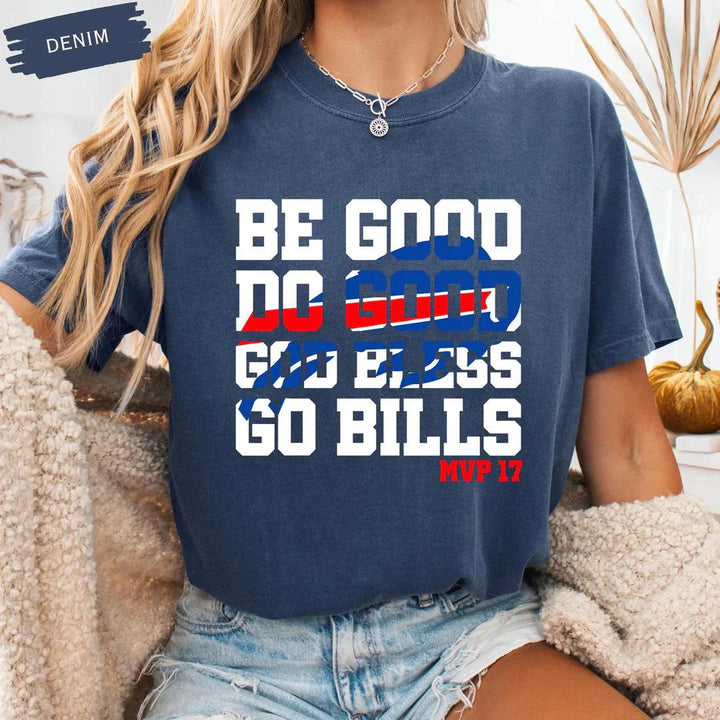 Josh Allen 17 MVP Buffalo Football Crew Neck T-shirt