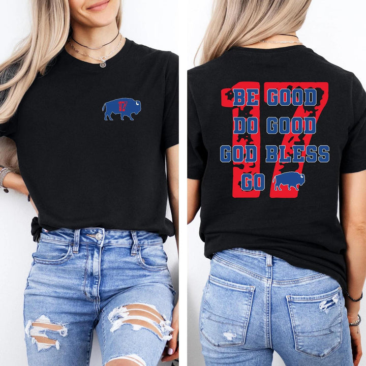Josh Allen 17 MVP Buffalo Football Crew Neck T-shirt