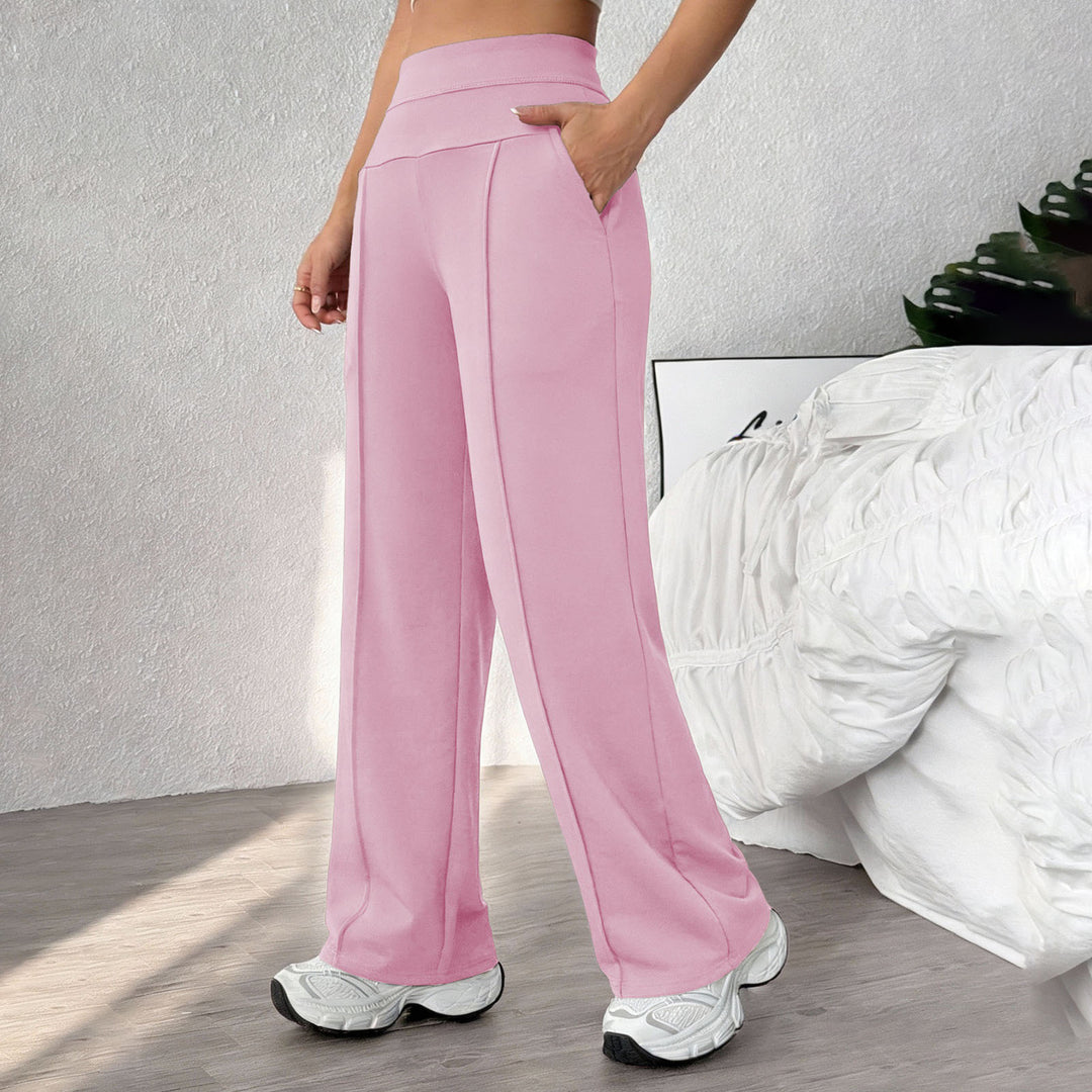 Yoga Pants Straight Leg for Women High Waist Workout Pants With Pockets Stretch Casual Sweatpants for Leisure brilliant