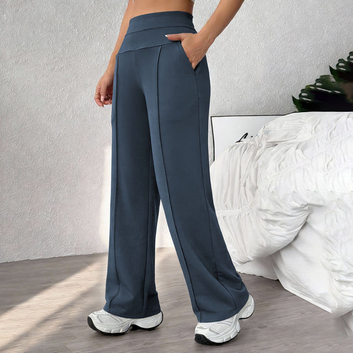 Yoga Pants Straight Leg for Women High Waist Workout Pants With Pockets Stretch Casual Sweatpants for Leisure brilliant