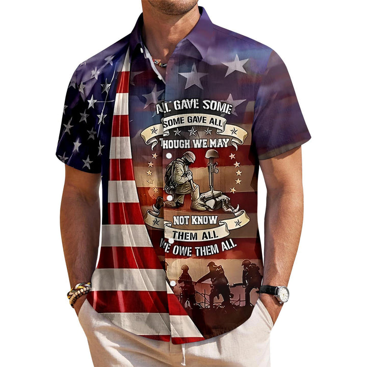 Flag Button Up Shirt Men 250 Years of Freedom Short Sleeve Hawaiian Shirts Summer Tops for Independence Day expert