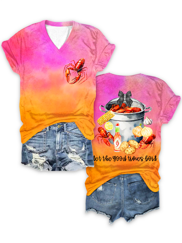 Let The Good Times Boil V-neck T-Shirt