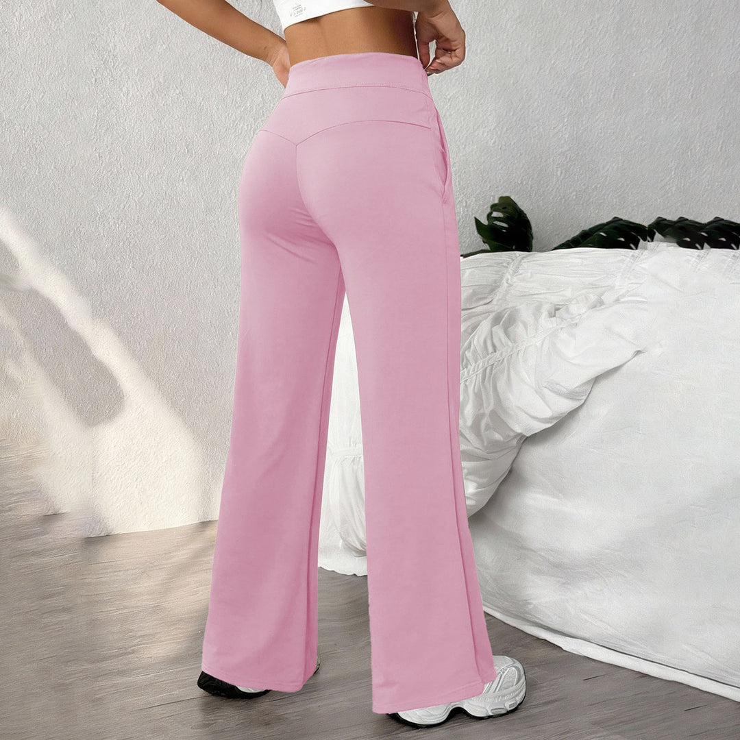 Yoga Pants Straight Leg for Women High Waist Workout Pants With Pockets Stretch Casual Sweatpants for Leisure brilliant