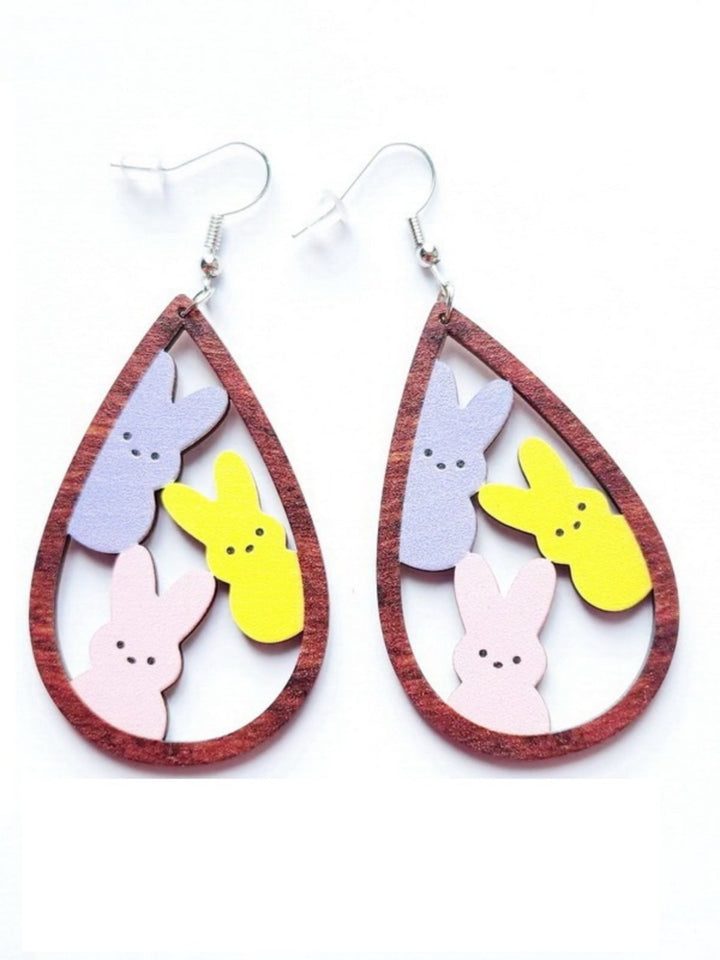 Easter Bunny Water Drop Earrings