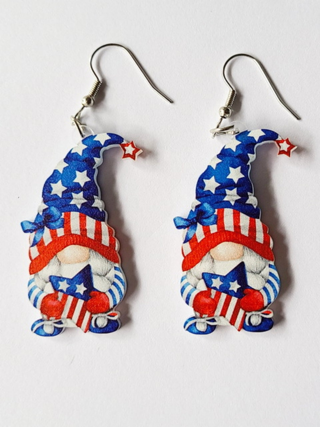 American Flag Gnome Earrings