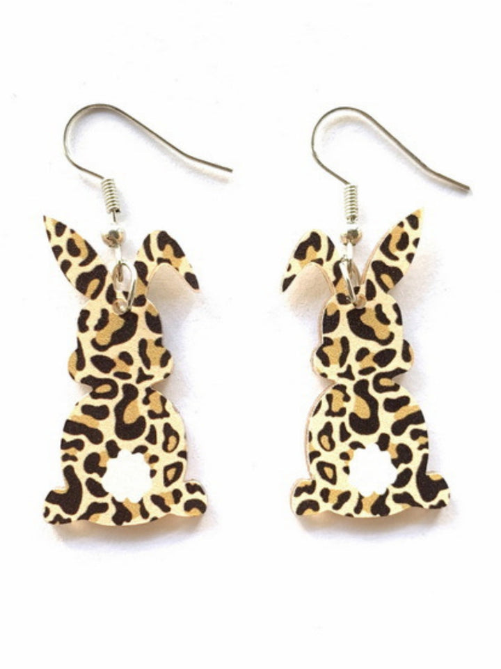 Leopard Print Bunny Earrings