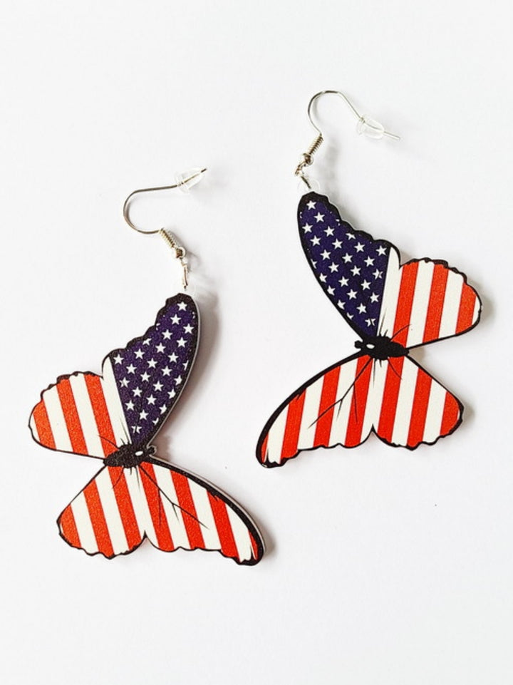 American Flag Gnome Earrings