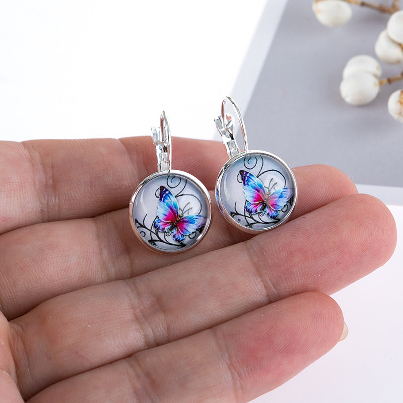 Time Stone Sunflower Earrings