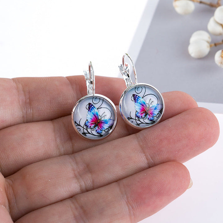 Time Stone Sunflower Earrings