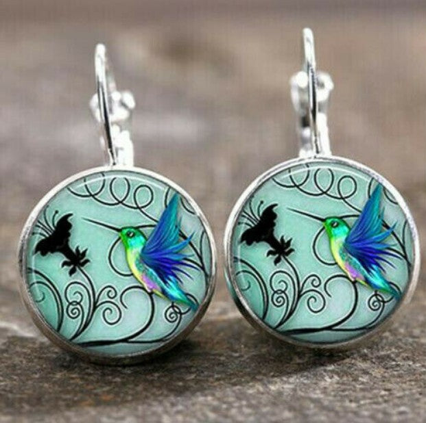 Time Stone Sunflower Earrings