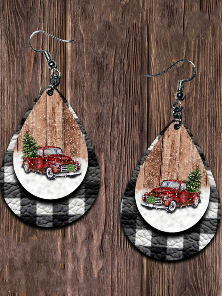 Christmas Tree Car Earrings