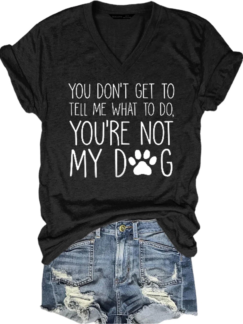 You're Not My Dog V Neck Short Sleeve T-Shirt