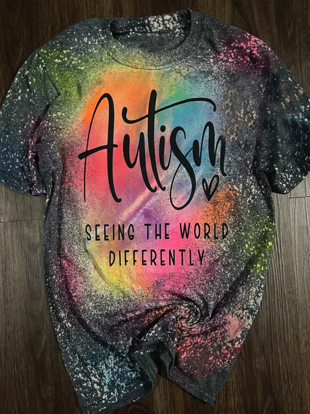 Women's Autism Tie Dye Casual T-Shirt
