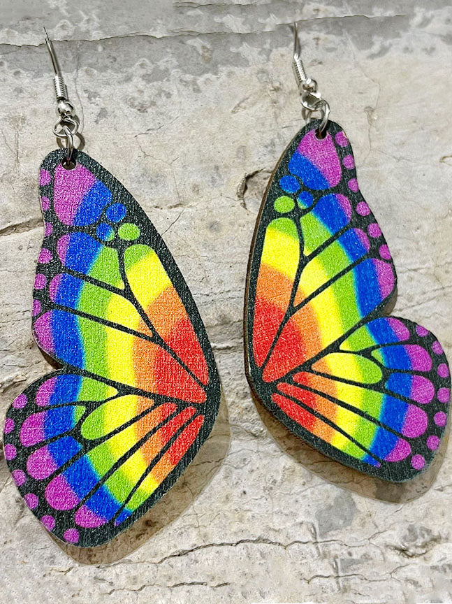 Rainbow Butterfly Earrings