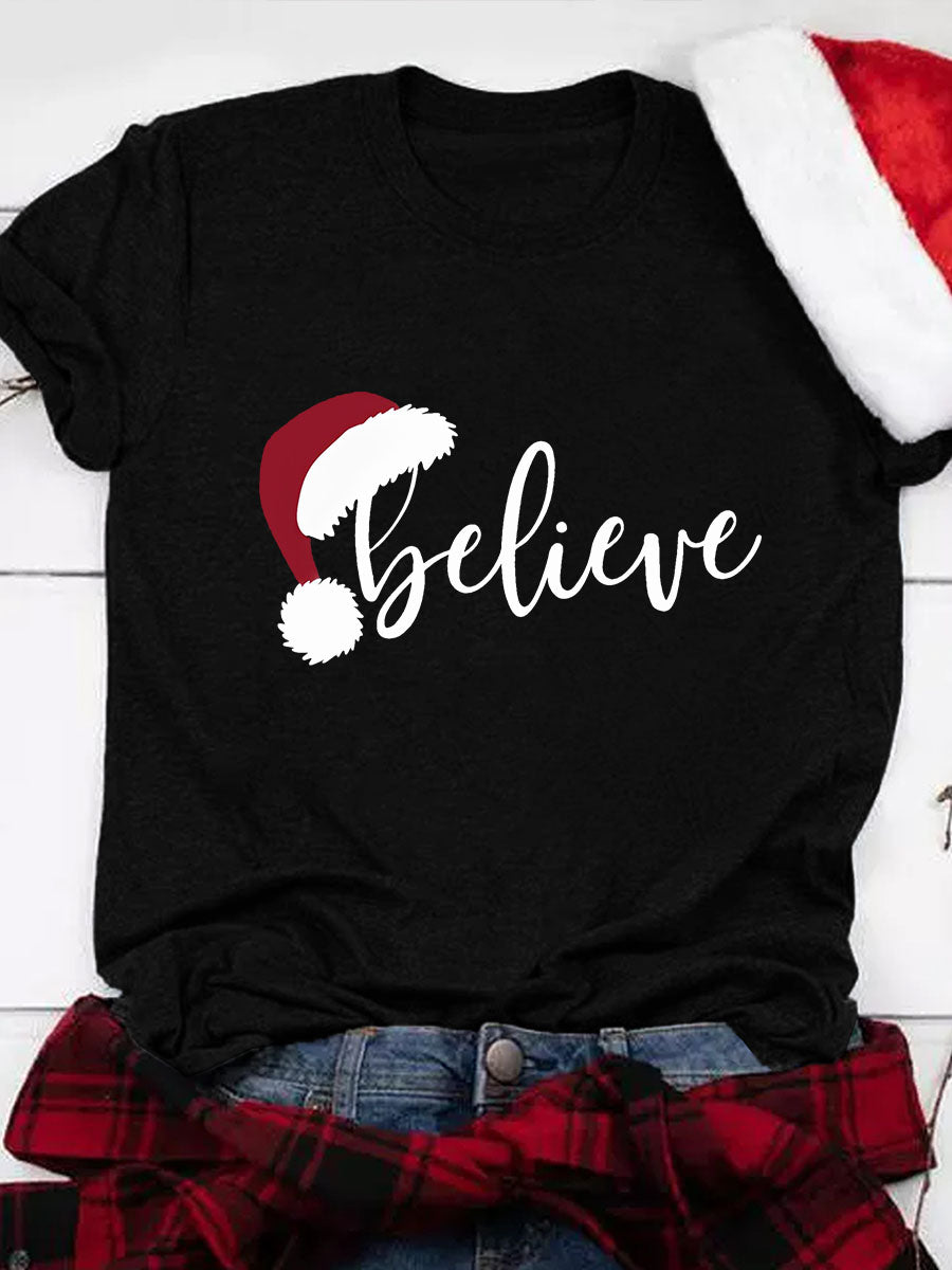Believe Christmas Print Tee