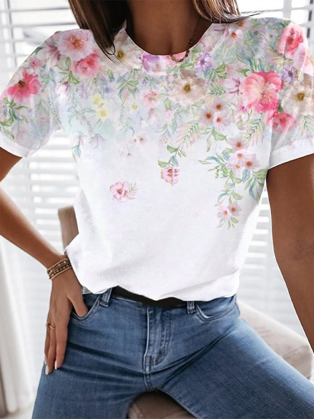 Flower Print T-shirt