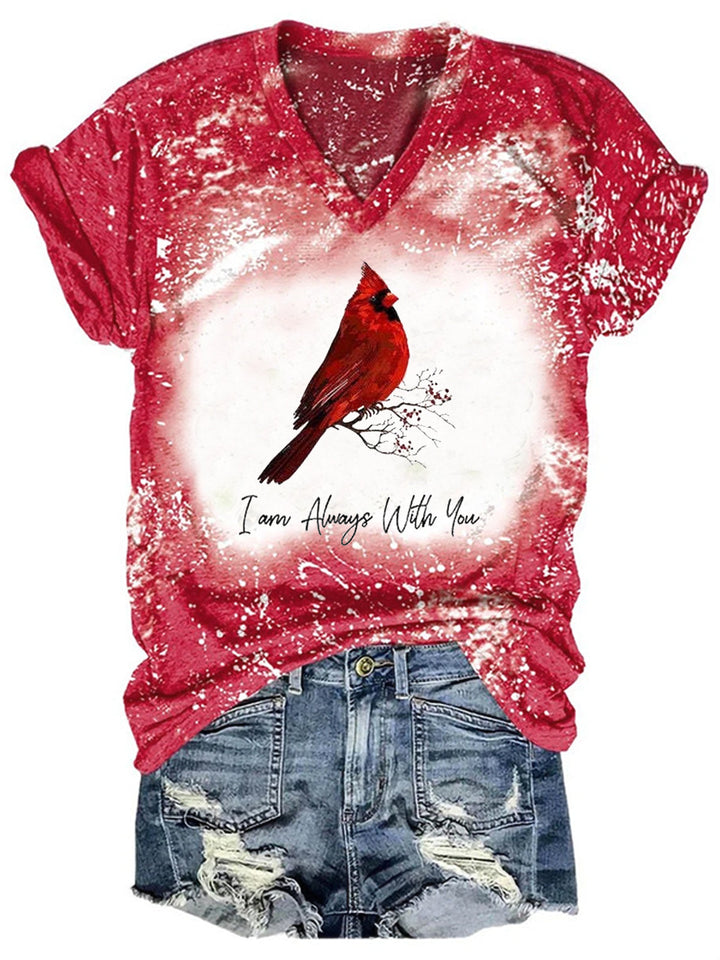 I Am Always With You Cardinal Print T-shirt