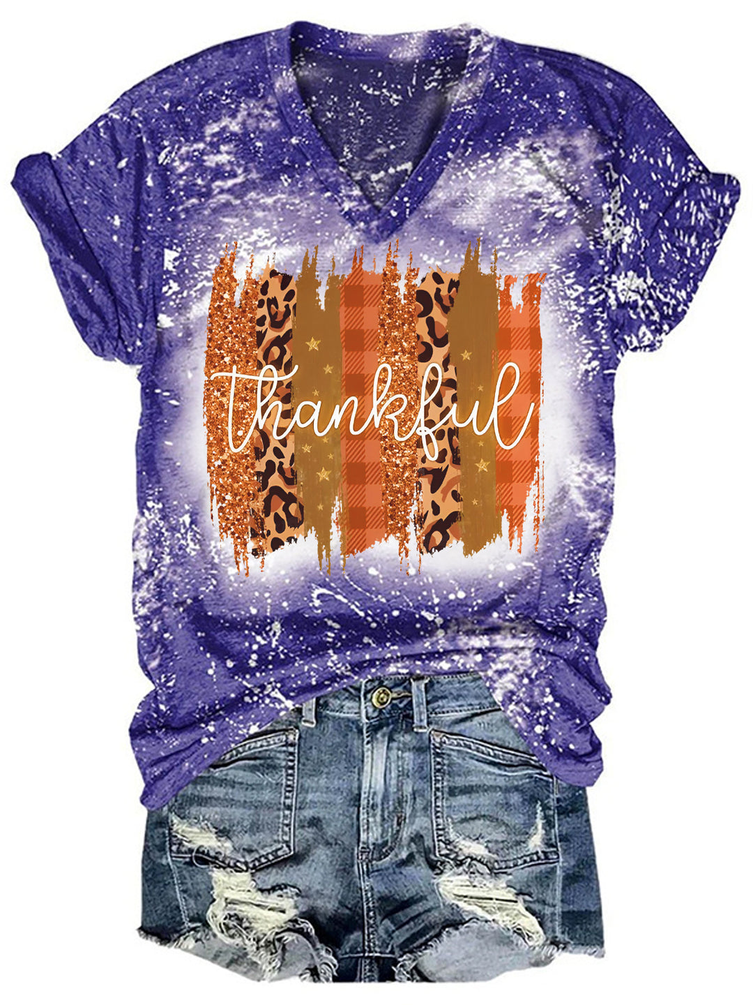 Thanksgiving Leopard Fall Tie Dye Shirt