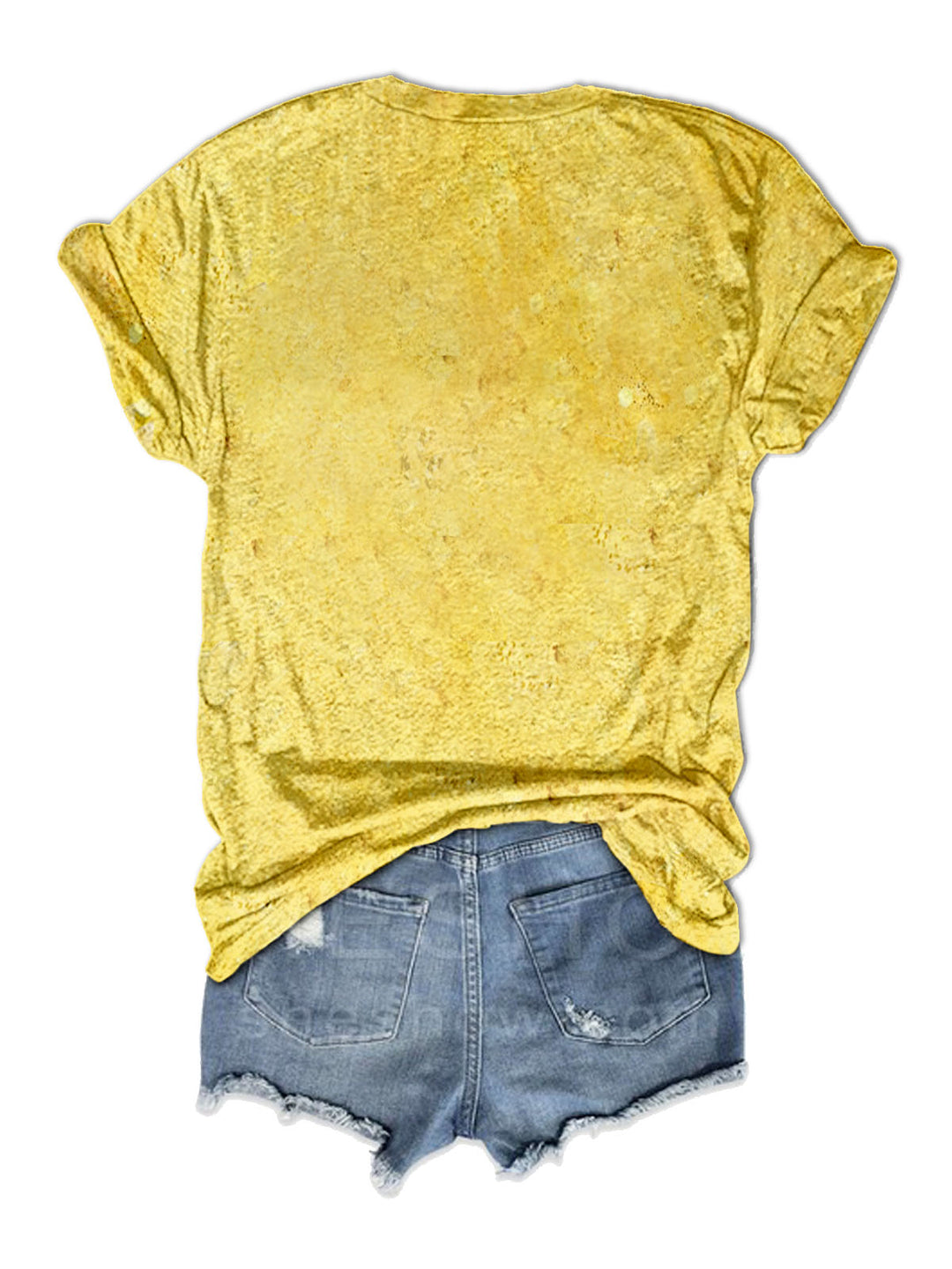 Sunflower Gnome Print V-Neck T-Shirt