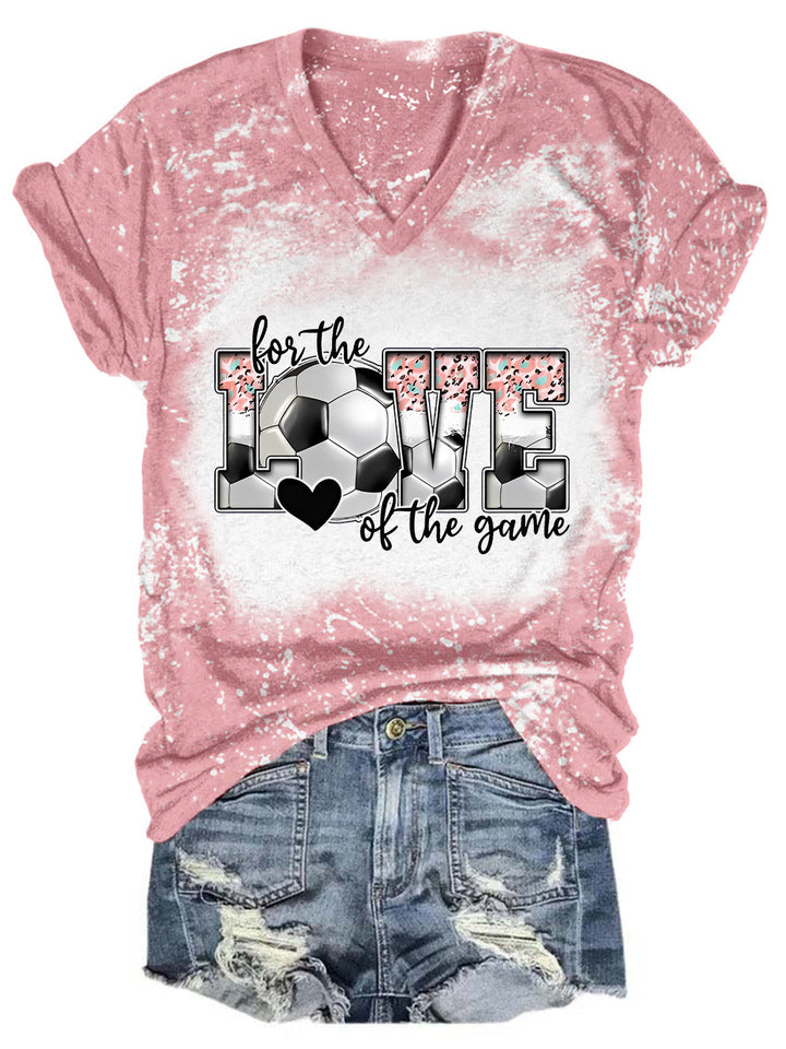 LOVE Soccer Tie Dye V Neck T-shirt