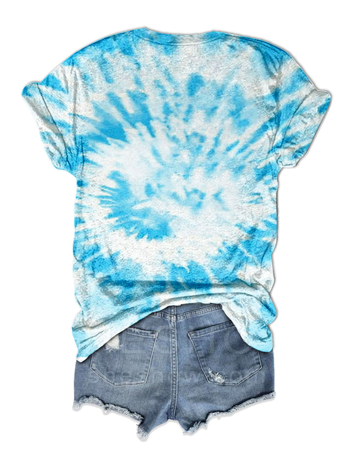 Beach Gnome Tie Dye Print Vacation T-Shirt