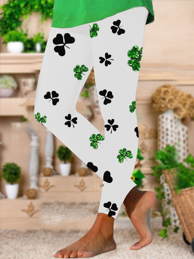St. Patrick's Bling Print Leggings
