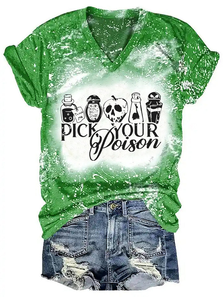 Pick your Poison Halloween Print Shirt