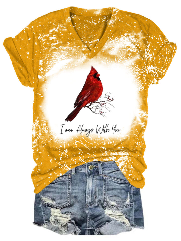 I Am Always With You Cardinal Print T-shirt