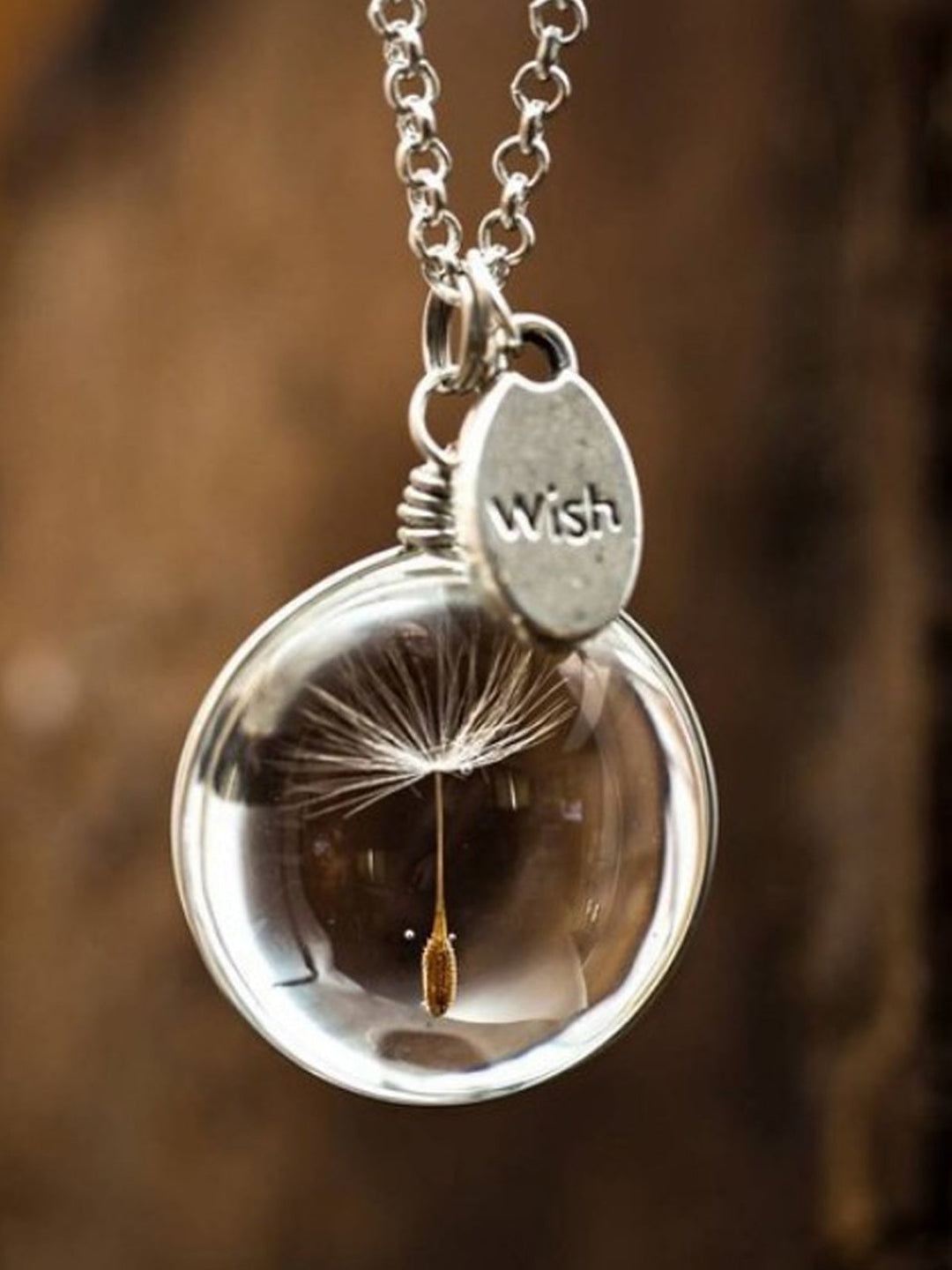 Dandelion Time Crystal Necklace