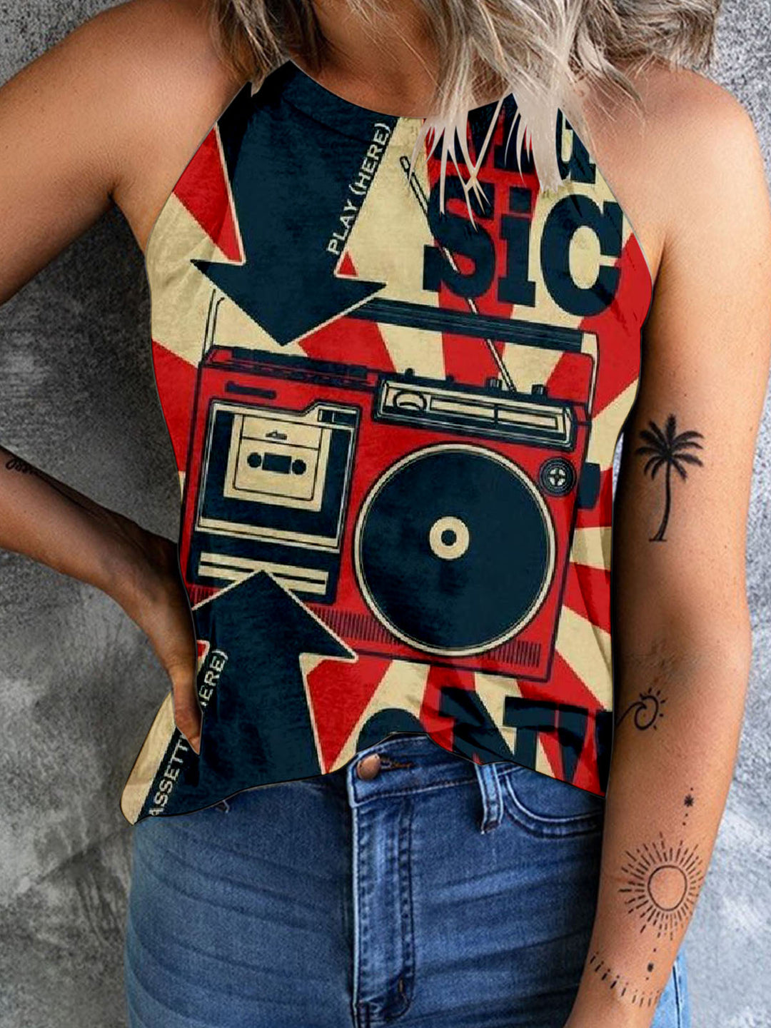 Radio Vintage Poster Print Tank Top