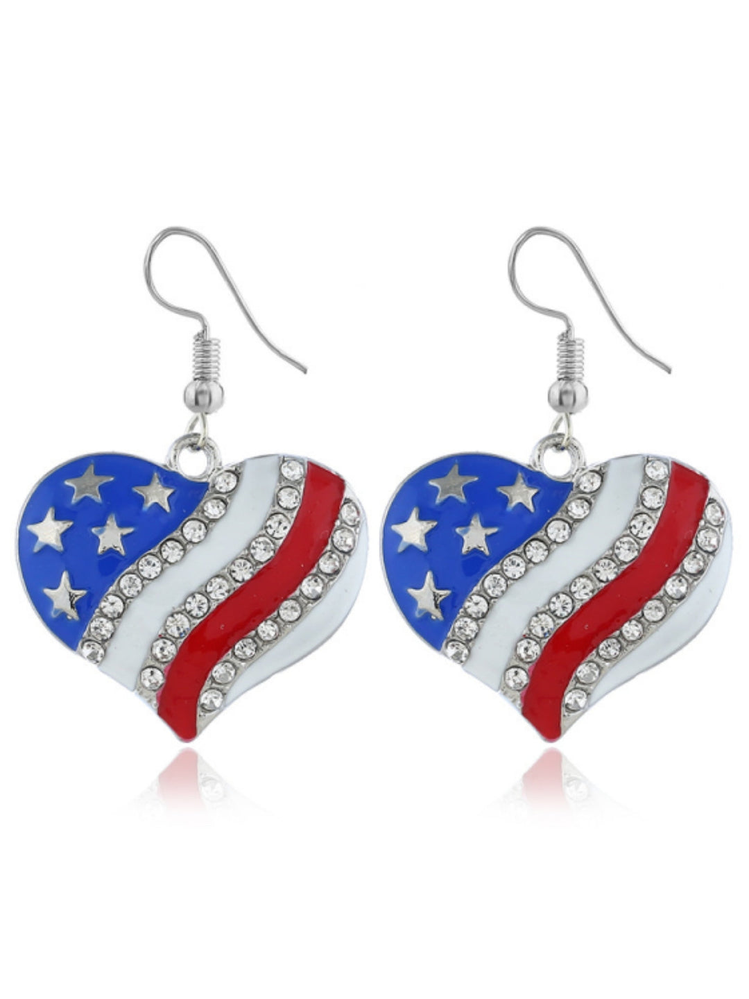 Star Stripe Heart Earrings