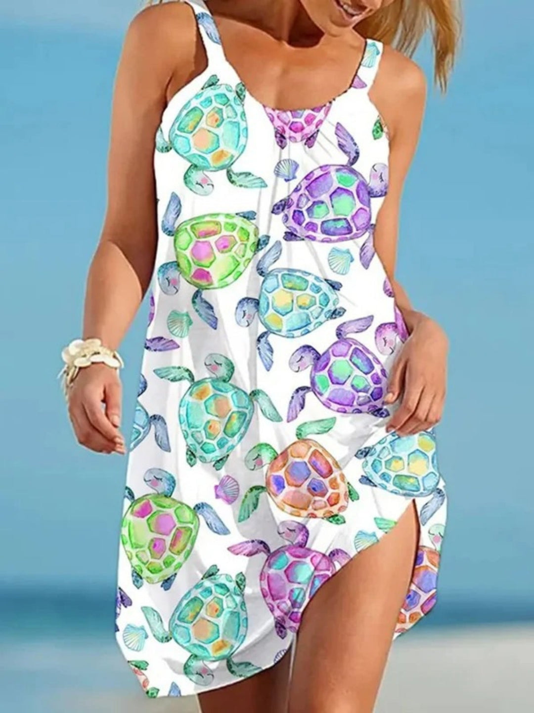 Turtle Summer Sleeveless Dress