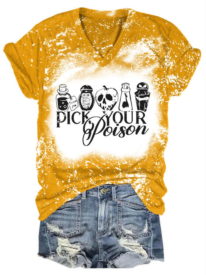 Pick your Poison Halloween Print Shirt