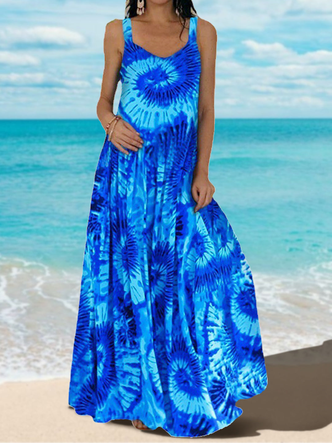 Women's Holiday Tie Dye Casual Dress