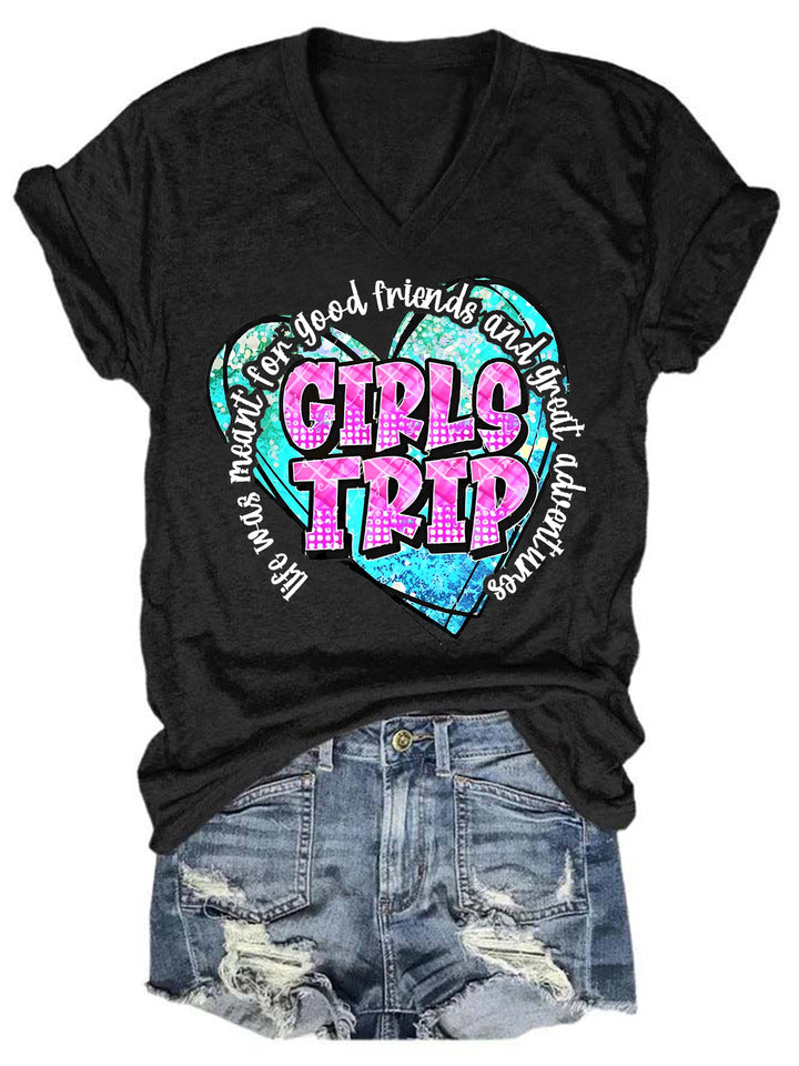Girls Trip V Neck T-Shirt