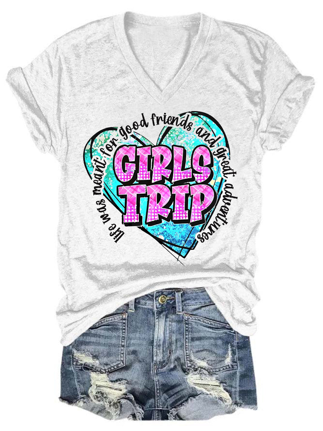 Girls Trip V Neck T-Shirt