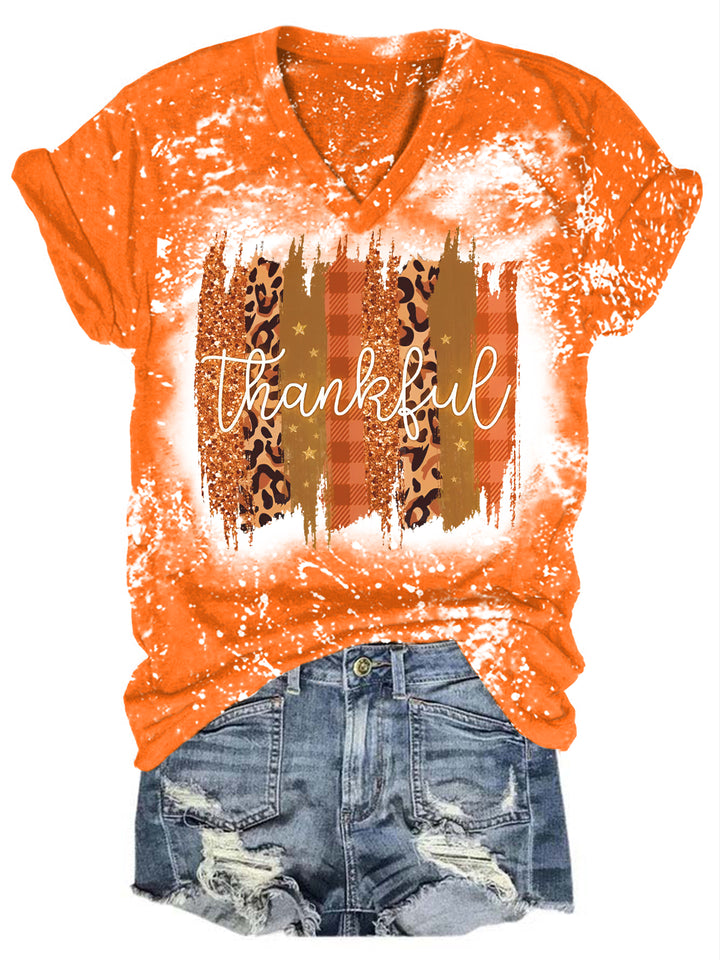 Thanksgiving Leopard Fall Tie Dye Shirt