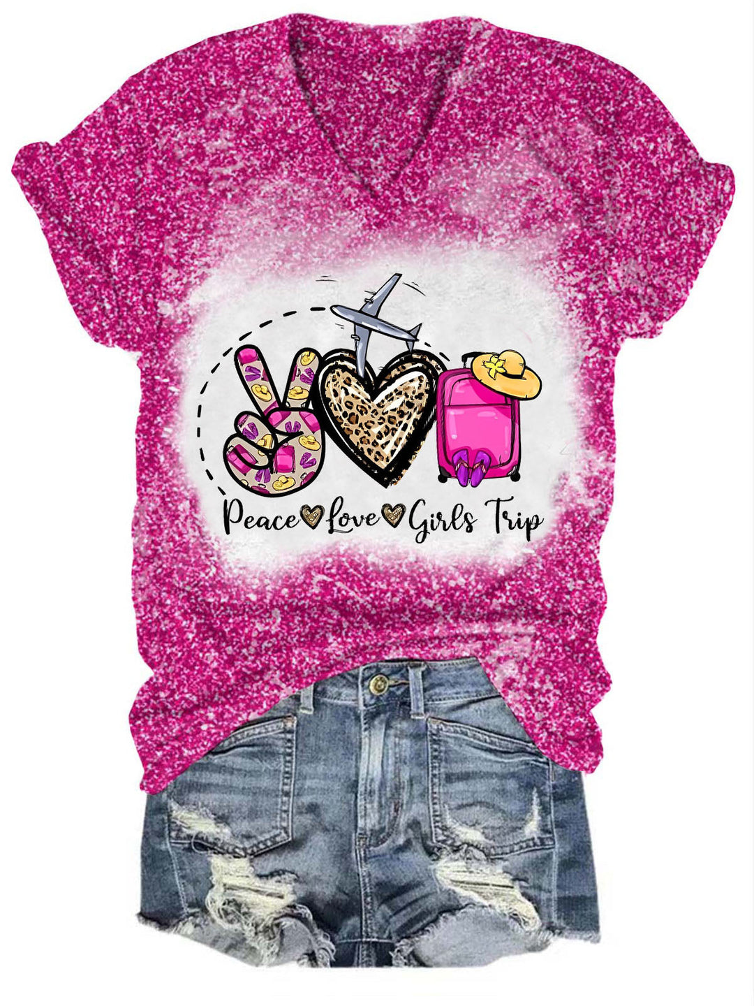 Girls Trip Glitter Print  T-Shirt