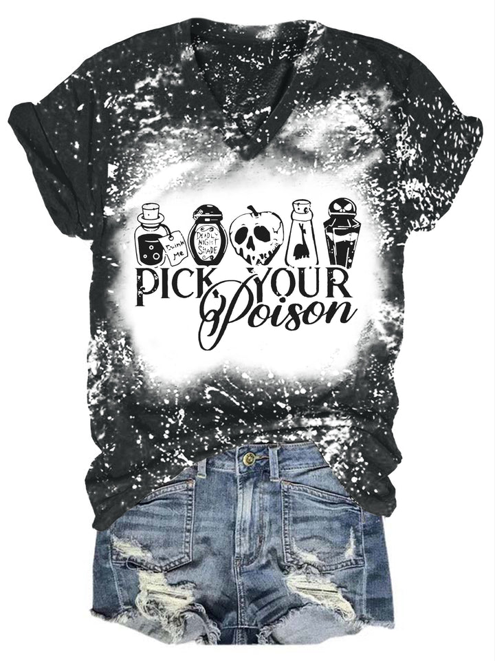 Pick your Poison Halloween Print Shirt