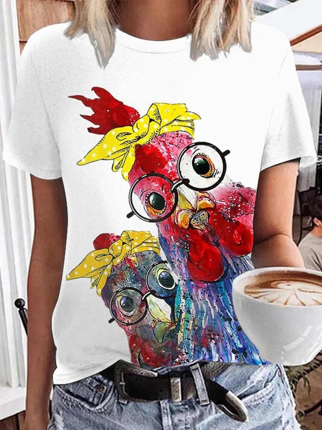 Chicken Print T-shirt