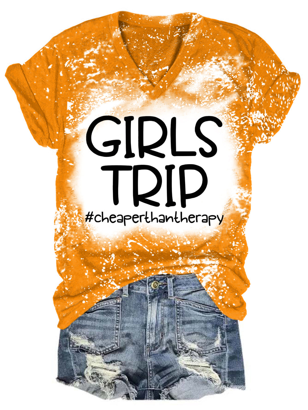 Girls Trip Bleaching V Neck T-shirt