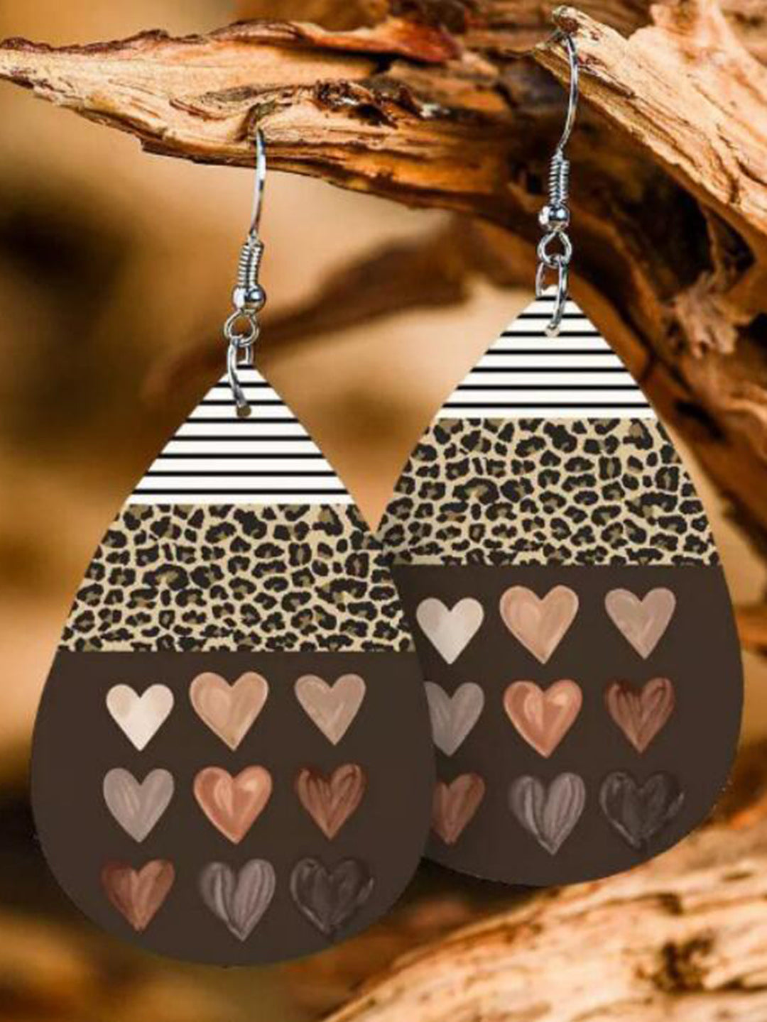 Christmas Leopard Print Earrings
