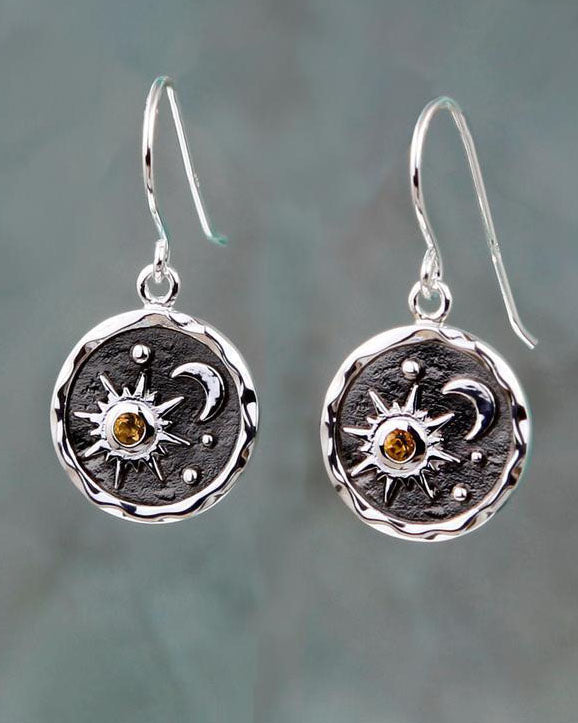 Trendy Sun Moon Earrings Pendant