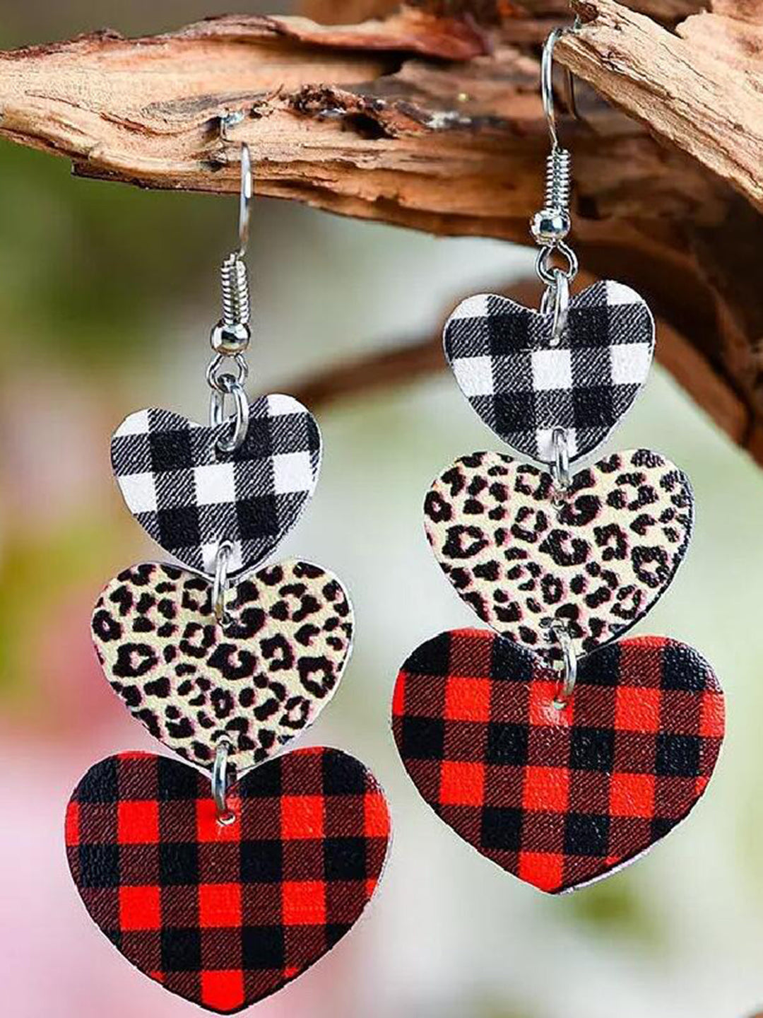 Christmas Leopard Print Earrings