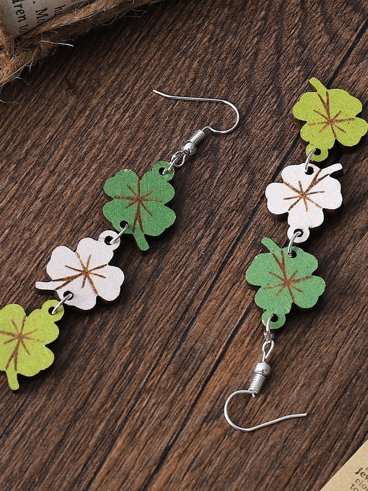 Shamrock St. Patrick’s Day Wooden Earrings