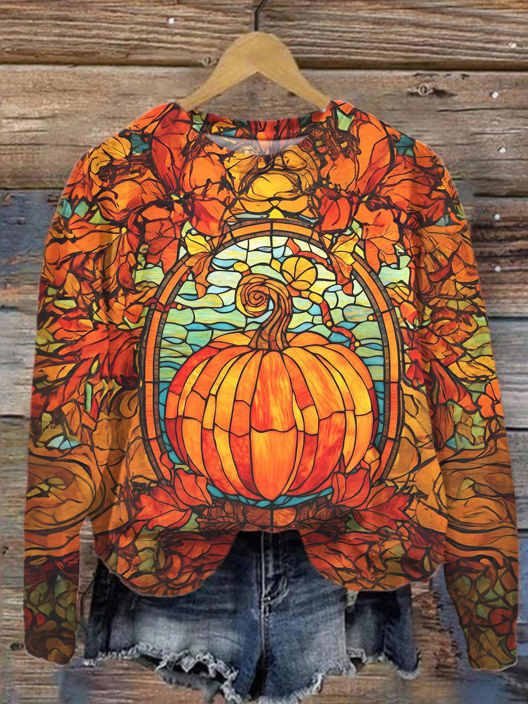 Women's Thanksgiving Pumpkin Print Casual Top