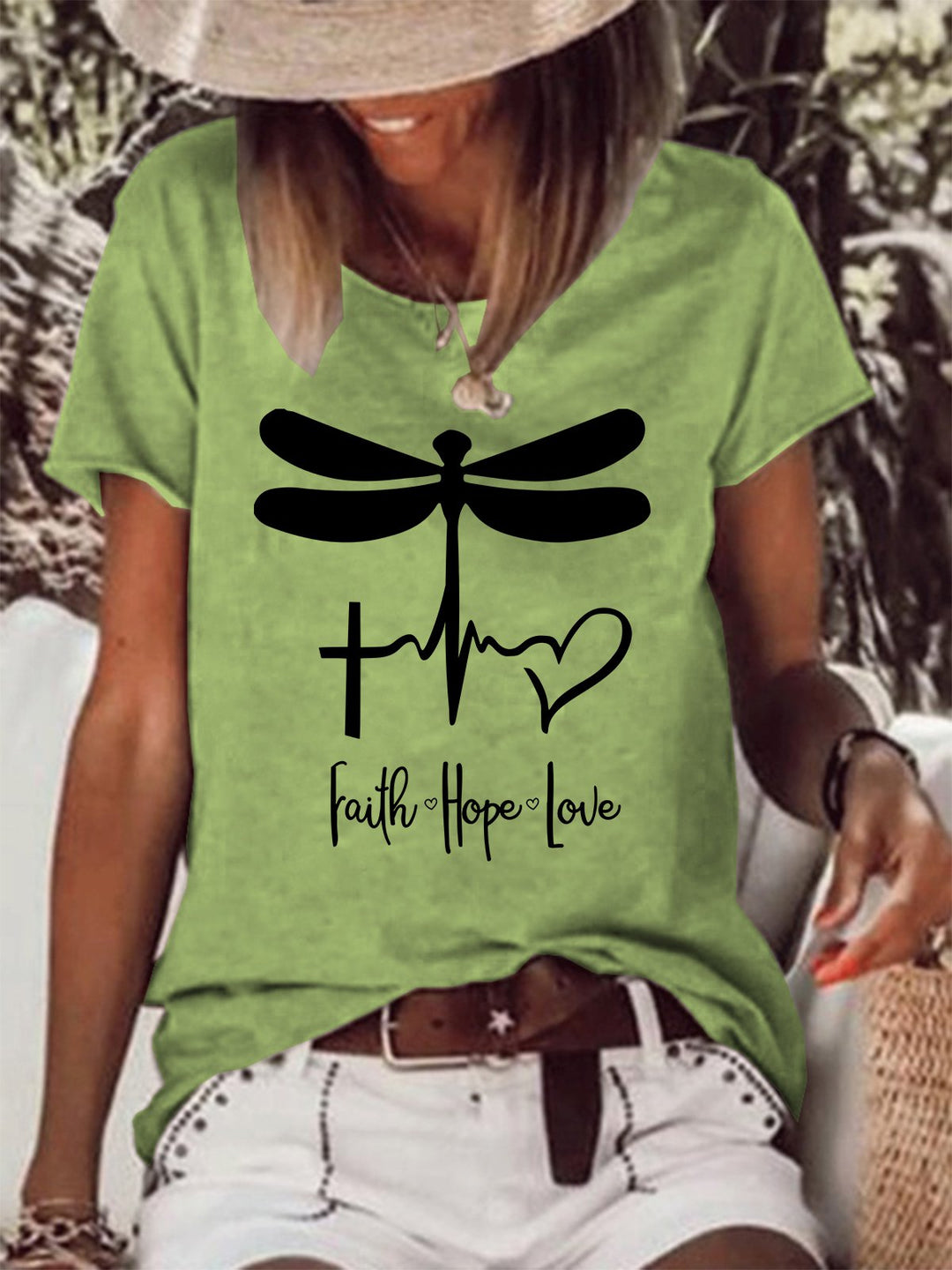 Dragonfly Faith Love Hope Women's Shirts & Tops