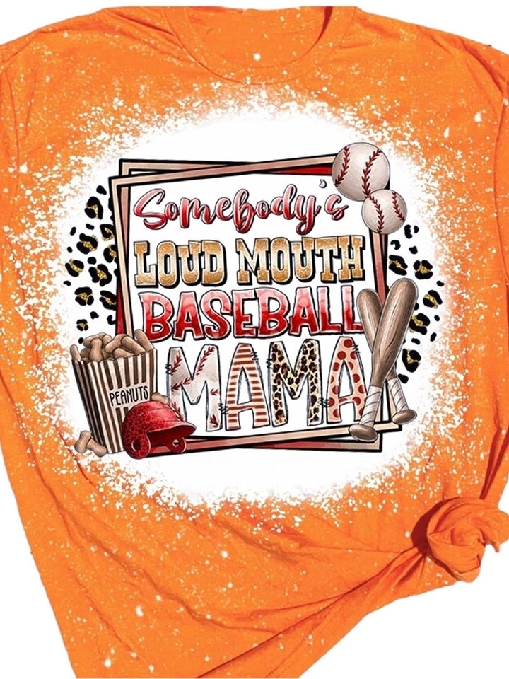 Somebody's Loud Mouth Baseball Mama Tie Dye T-shirt