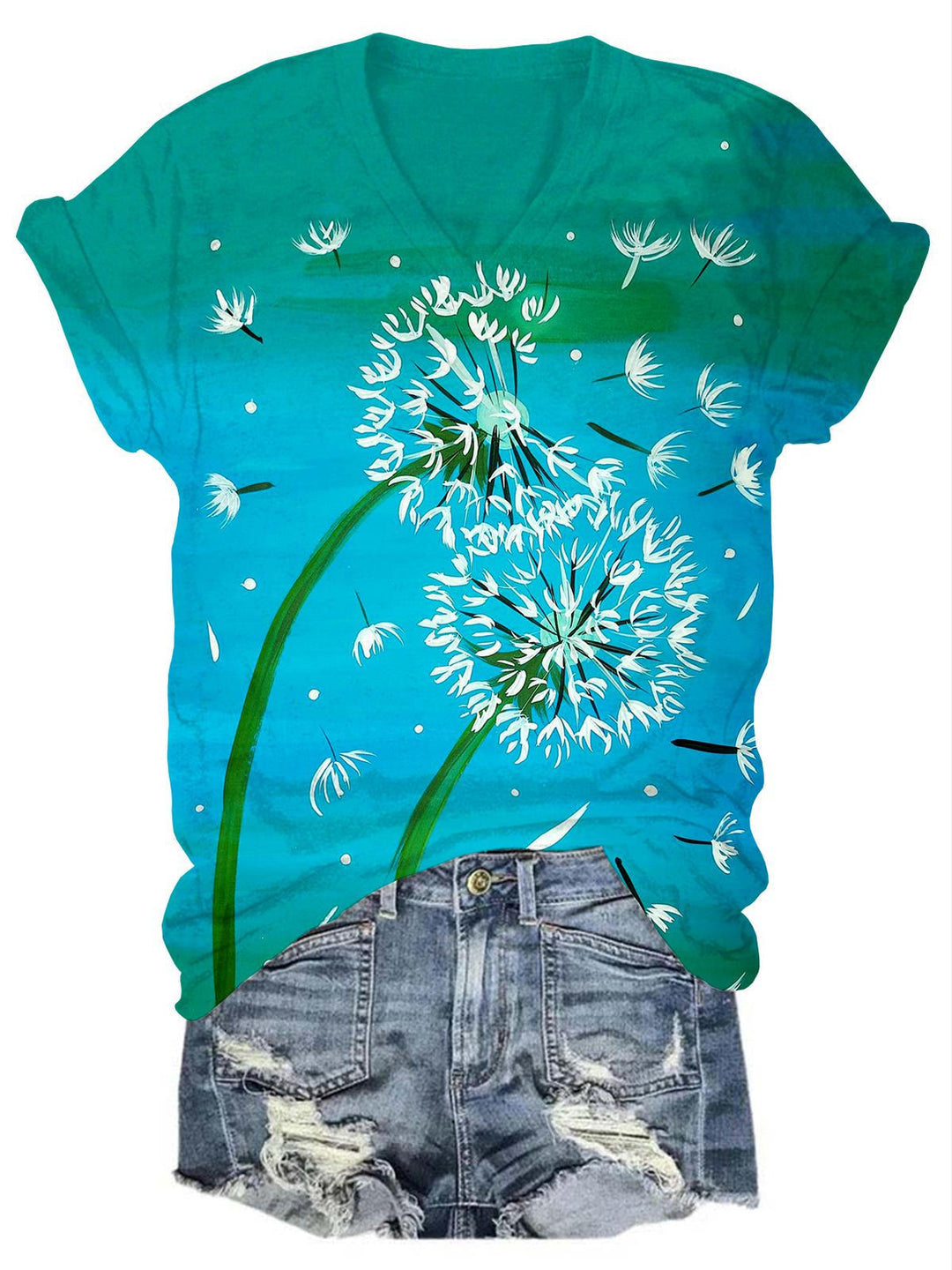 Dandelion V-Neck T-Shirt